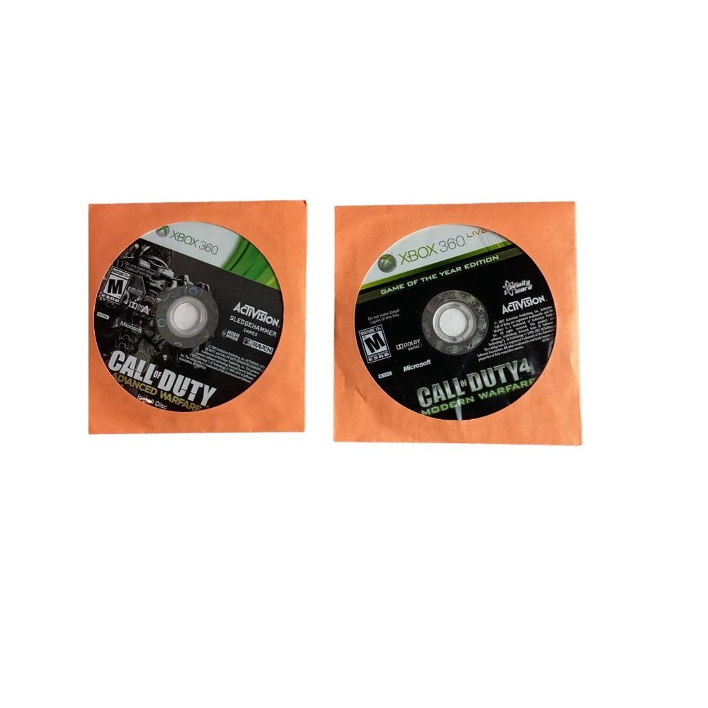 Bundle lot of 2 Call of Duty Discs*COD 4 Game of the Year* Advanced Warfare